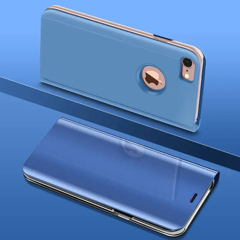 Luxury Mirror Flip Case for iPhone 11 Pro Max XR XS X Casing Leather Holder Stand Phone Cases for iPhone 8 7 6 6S Plus X Cover