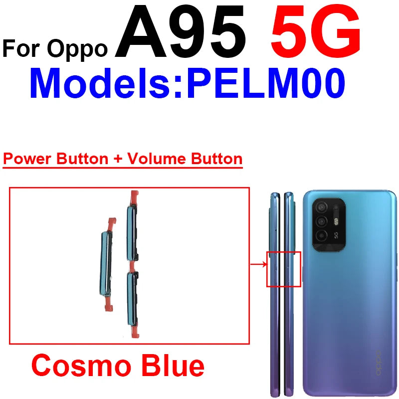 Volume Pwoer Side Button For OPPO A93 A94 A95 4G 5G Up Down Volume ON OFF Power Switch Side Keys Flex Cable Repair Parts