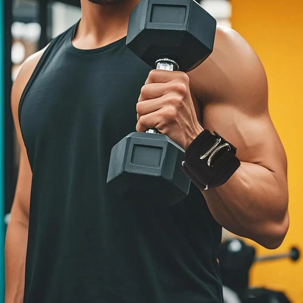 Double D-Ring Lifting Straps for Weightlifting & Deadlifts, Wrist Support Grips for Pull-Ups, Bodybuilding Gym Powerlifting Gear