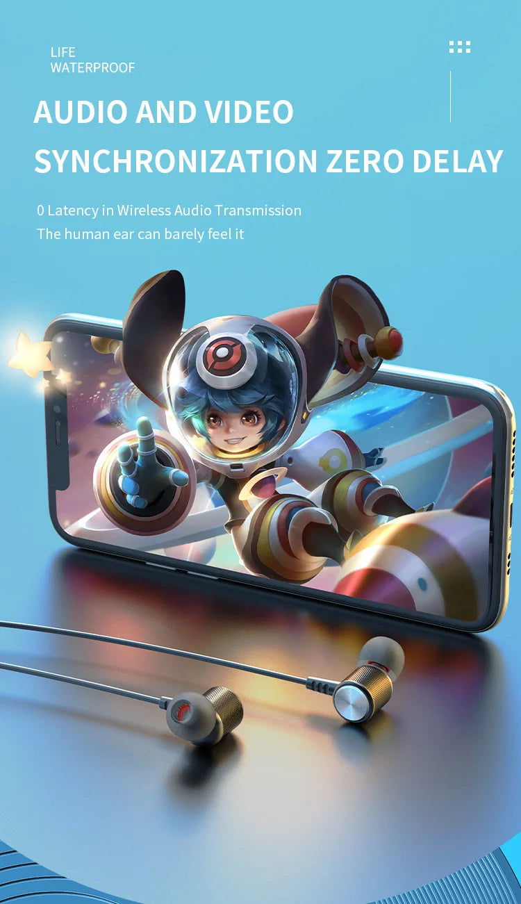 Neck Wireless Bluetooth Earphone TWS 9D oneplus audifonos bleutooth gaming headsets bluetooth earbuds ariculares bluthoooth