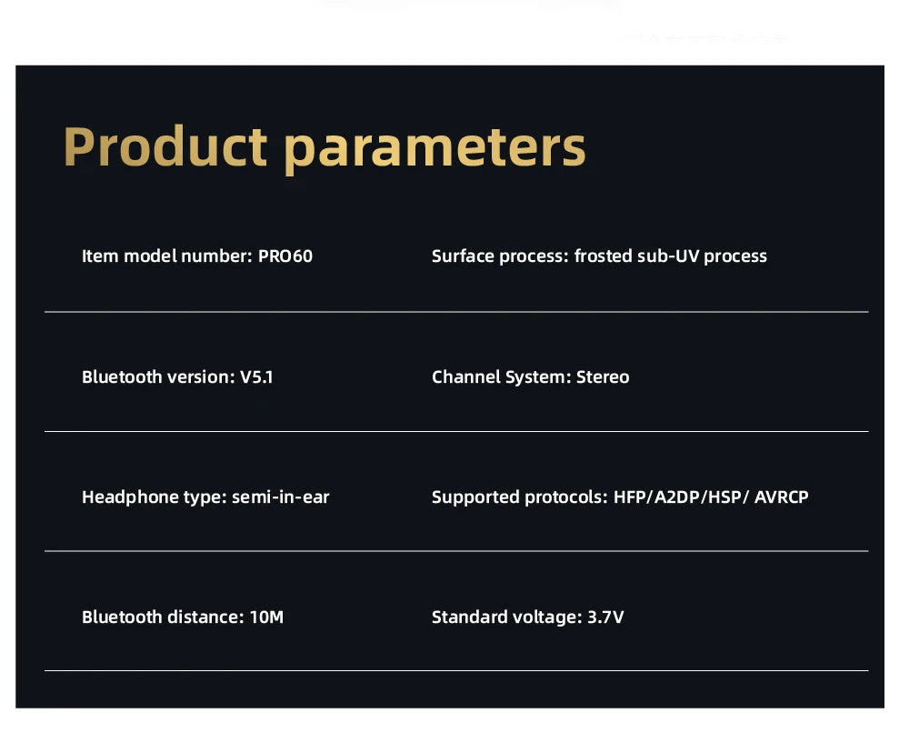Pro 60 Advanced True Wireless Earbuds Bluetooth 5.4 with Noise Cancellation Lightweight in-Ear Wireless Charging Comfort Fit TWS