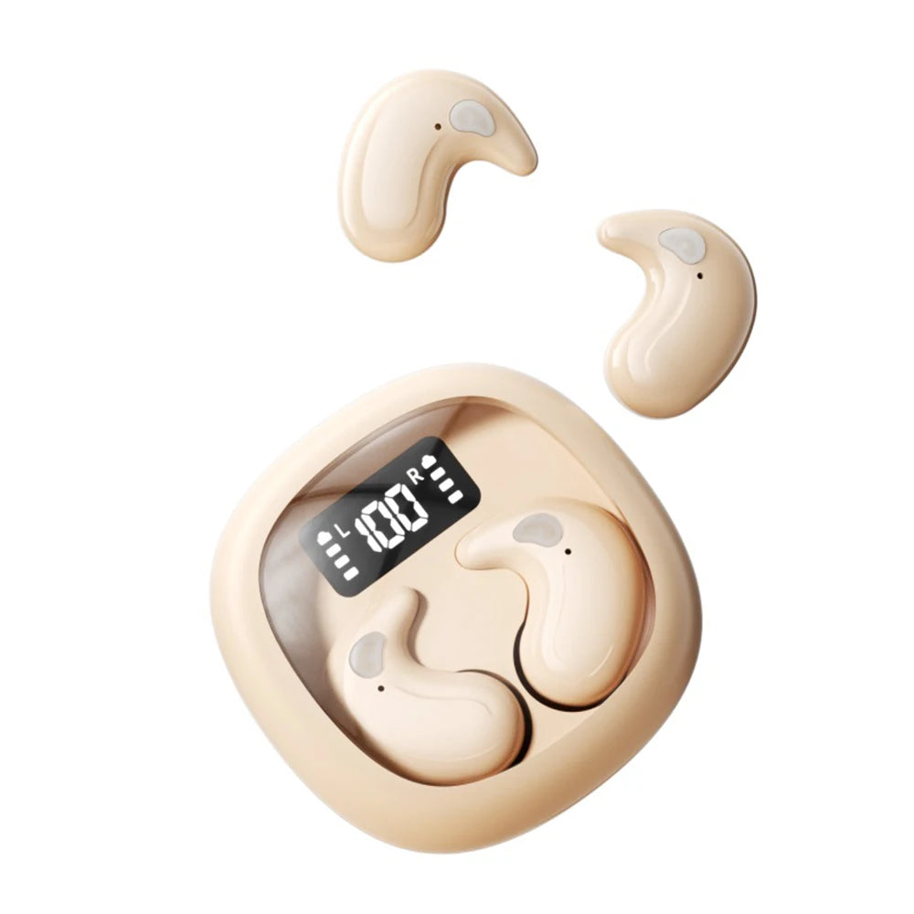 For Phone Sleep Invisible Stereo Headset IPX5 Waterproof Wireless Bluetooth Earphone Earbuds With Mic Bluetooth 5.3 Headphones