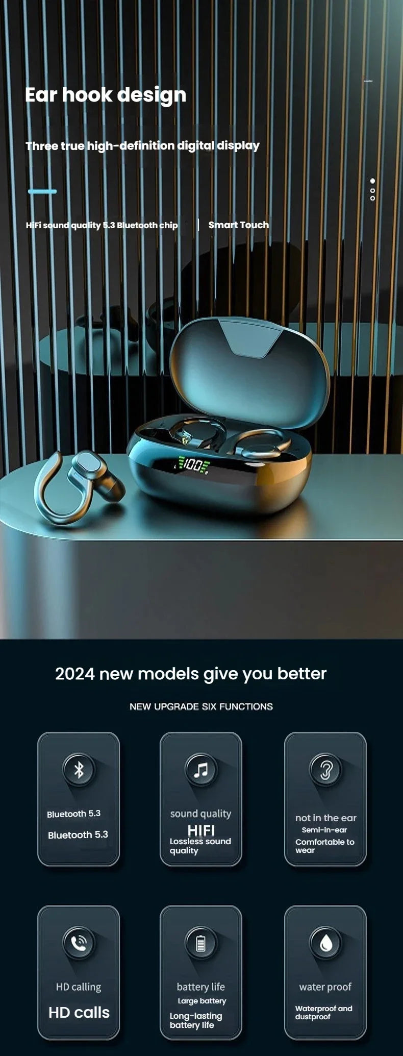 HOMEFISH SP16 Wireless Earphones Ture Wireless Earbuds Ear Sports HiFI Stereo Waterproof Headset With Mic TWS Headphone