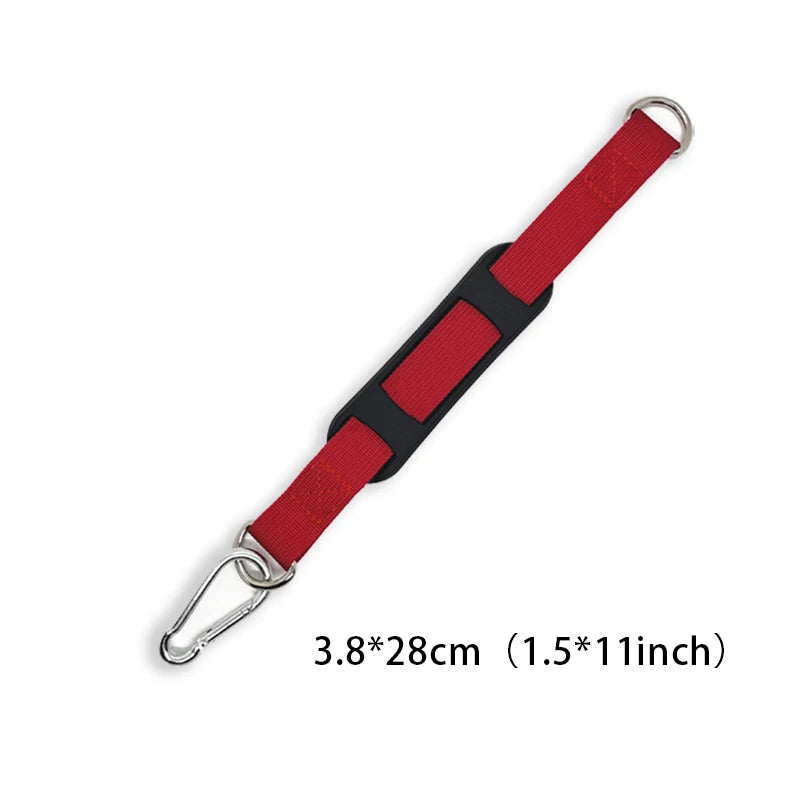 Nylon Sling with Metal Hook - Versatile Gym Accessory for Sandbags, Boxing, and Hammocks, Black, Nylon Strap, Gym Equipment