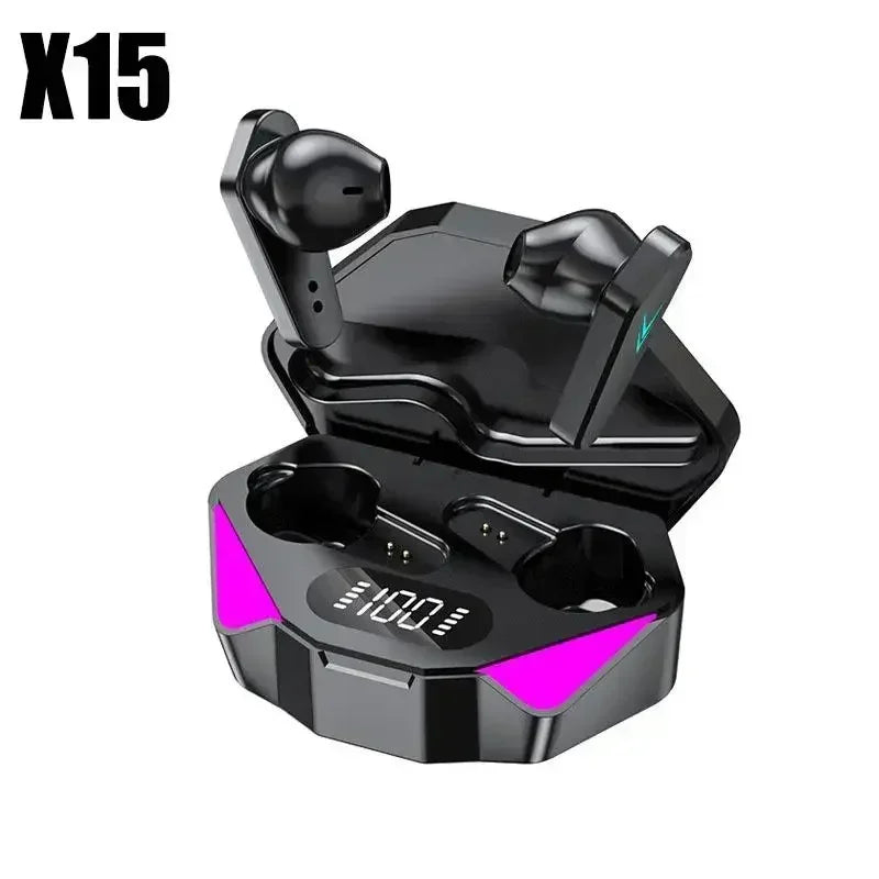 X15 TWS Bluetooth Wireless Earphones V5.1 - In-Ear Sports Headset with Low Latency & HiFi Sound for Gaming