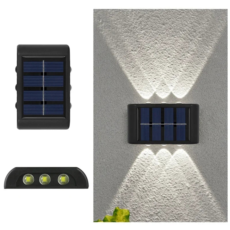 Solar LED Outdoor Wall Light Waterproof Dusk to Dawn Fence Lamp for Garden Yard Porch Pathway Patio Home Decor