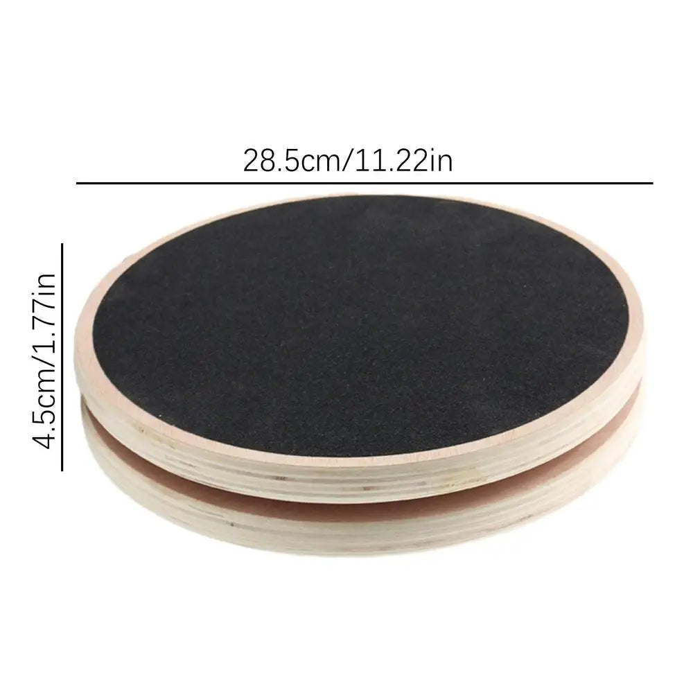 Waist Twisting Disc AB Disc Machine Wooden Disc Sculpture Twist With Handles Workout Training Board Body Trainer For Hips And