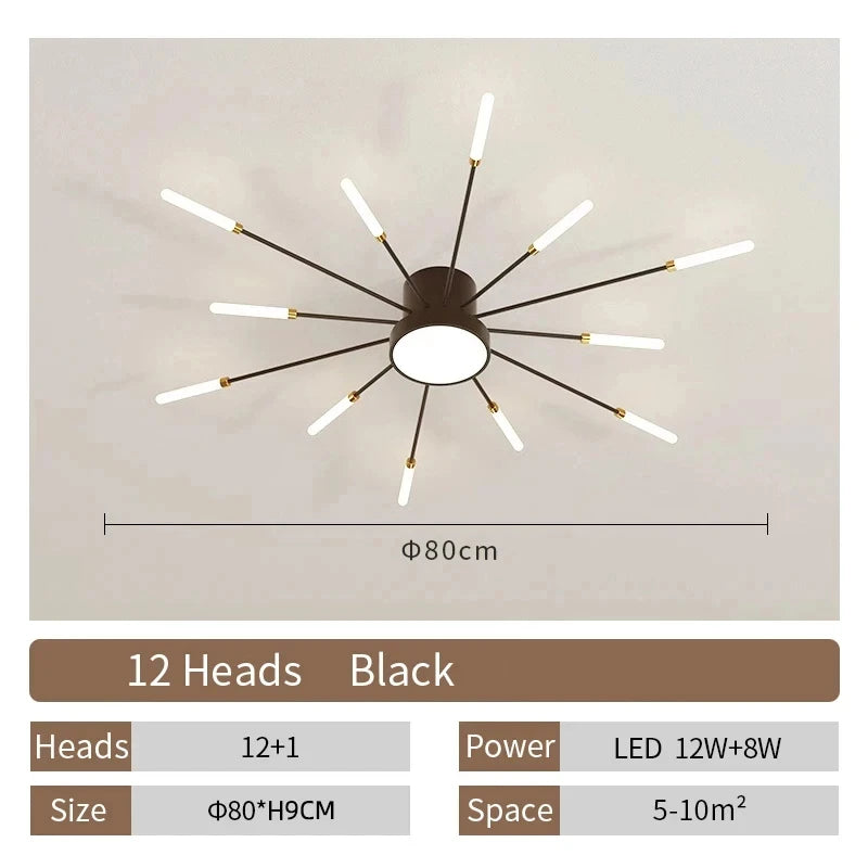 Creative Flower Shapes LED Ceiling Lamp Modern Living Room Decor Fixture Home Children's Light Bedroom Dining Room Chandelier