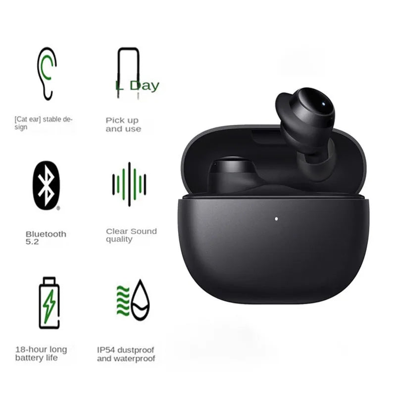 Buds 3 Lite TWS Bluetooth 5.2 Earphone IP54 18 Hours Battery Life Ture Wireless Earbuds Youth Edition