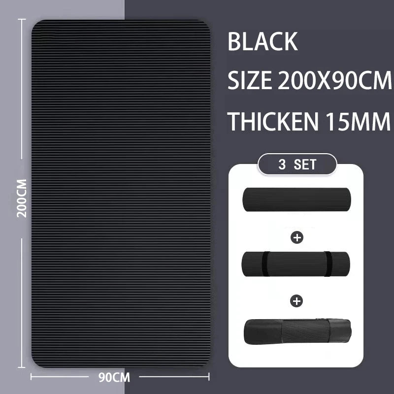 Thick NBR Yoga Mats Anti-slip Sport Fitness Mat Blanket for Exercise Yoga Pilate Gymnastics Mat Fitness Equipment Floor Work