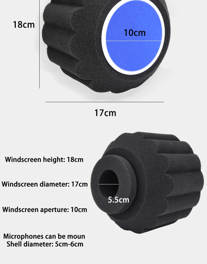Sound-Absorb Sponge Mic Cover, Microphone Windproof Cover,Anti Spray Mic Windproof Cover Can Reduce Room Echo And Reverberatio