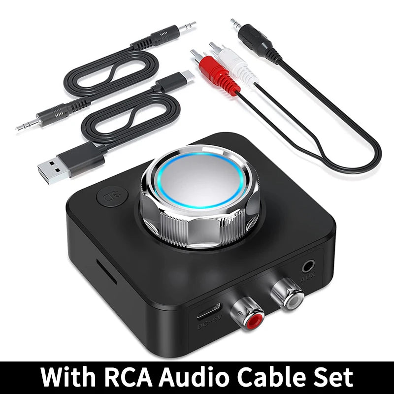 Bluetooth 5.0 Audio Receiver 3D Stereo Music Wireless Adapter TF Card RCA 3.5mm 3.5 AUX Jack For Car Speaker Amplifier Headphone