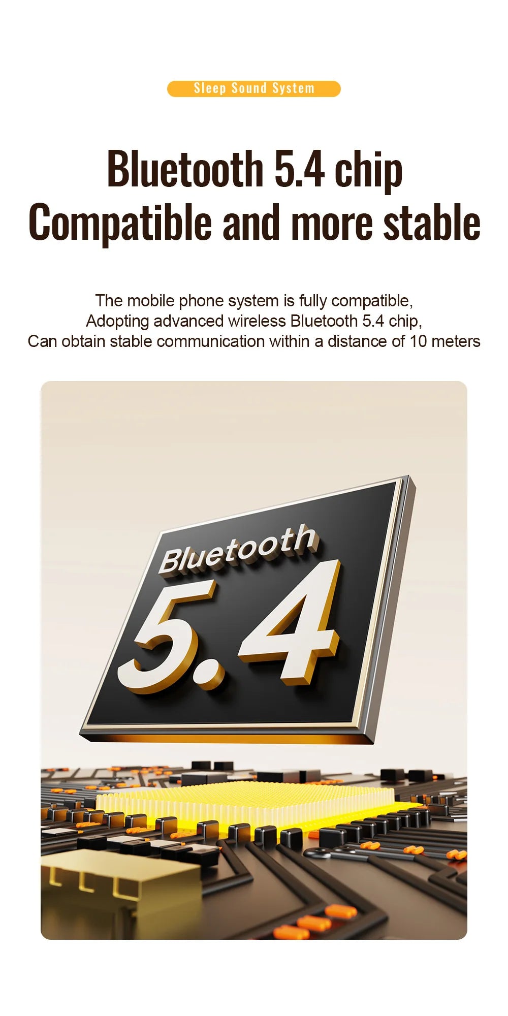 Mini Under Pillow Sleep Speaker Bluetooth 5.4 Hi-Fi Dynamic Sound Wireless Music Player Home Sleep Sound Equipment For Bedside