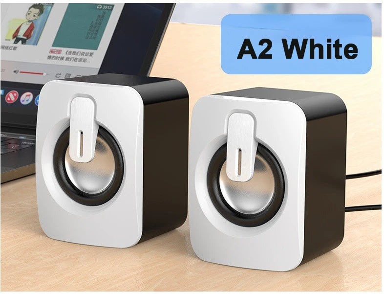 Suitable for Macbook desktop laptop speakers, computer speakers with microphone, stereo 3.5mm AUX home office computer speakers