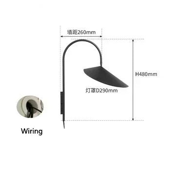 Danish Wall Sconce Modern Bedside Lamp for Bedroom Living Room Corridor Scandinavian Night Light Home Decor