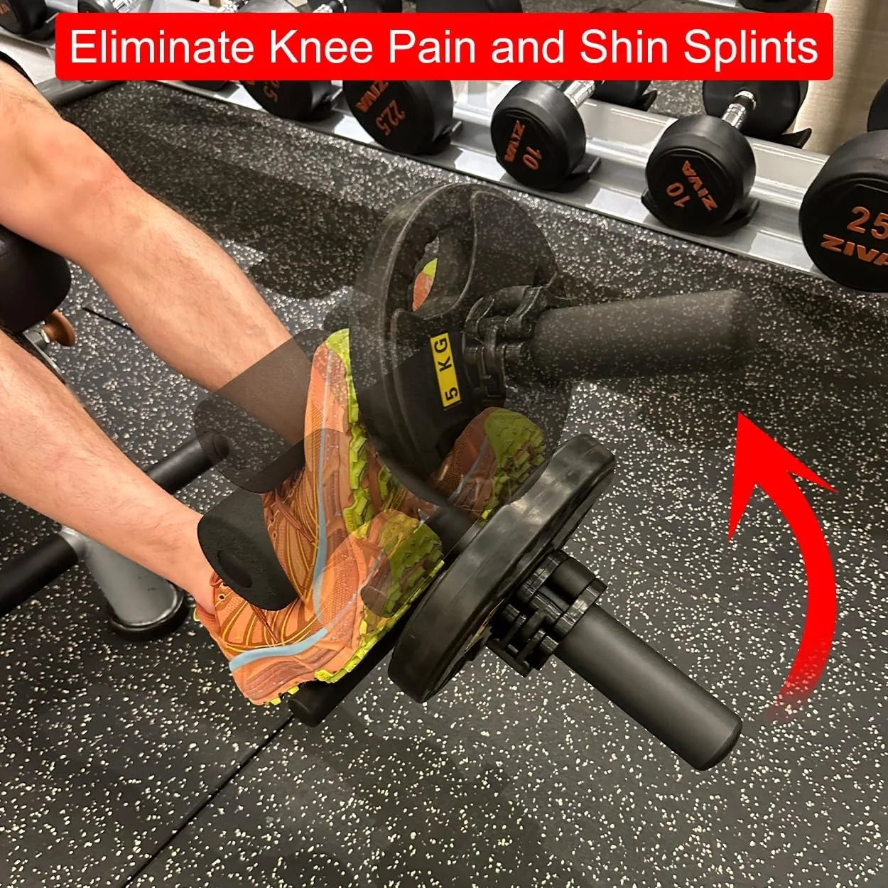 Tib Bar Tibialis Trainer for Tibialis Raise Nonslip Tibia Calf Machine for Shin Ankles Weightlifting Strengthening Women Men