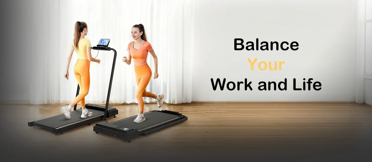 ATSANT LB51 Treadmill 2.5HP Walking Pad 2in1 Max Speed 10kmh Low Noise Under Desk Foldable LED Display Running Jogging Machine