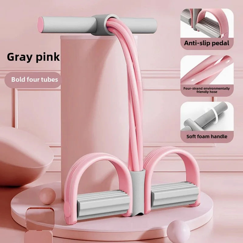 Heavy-Duty Foot Pedal Resistance Band, Sturdy PVC & TPE Fitness Puller with Anti-Slip Footrest, Ideal for Leg Workouts, Sit-Ups