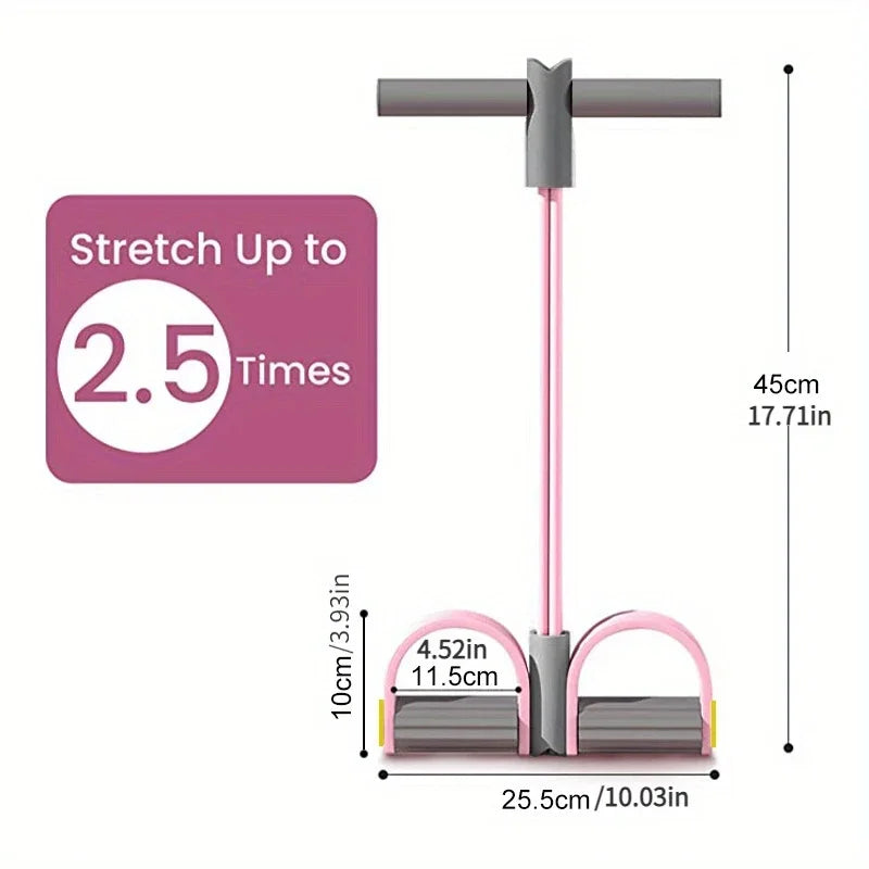 Heavy-Duty Foot Pedal Resistance Band, Sturdy PVC & TPE Fitness Puller with Anti-Slip Footrest, Ideal for Leg Workouts, Sit-Ups
