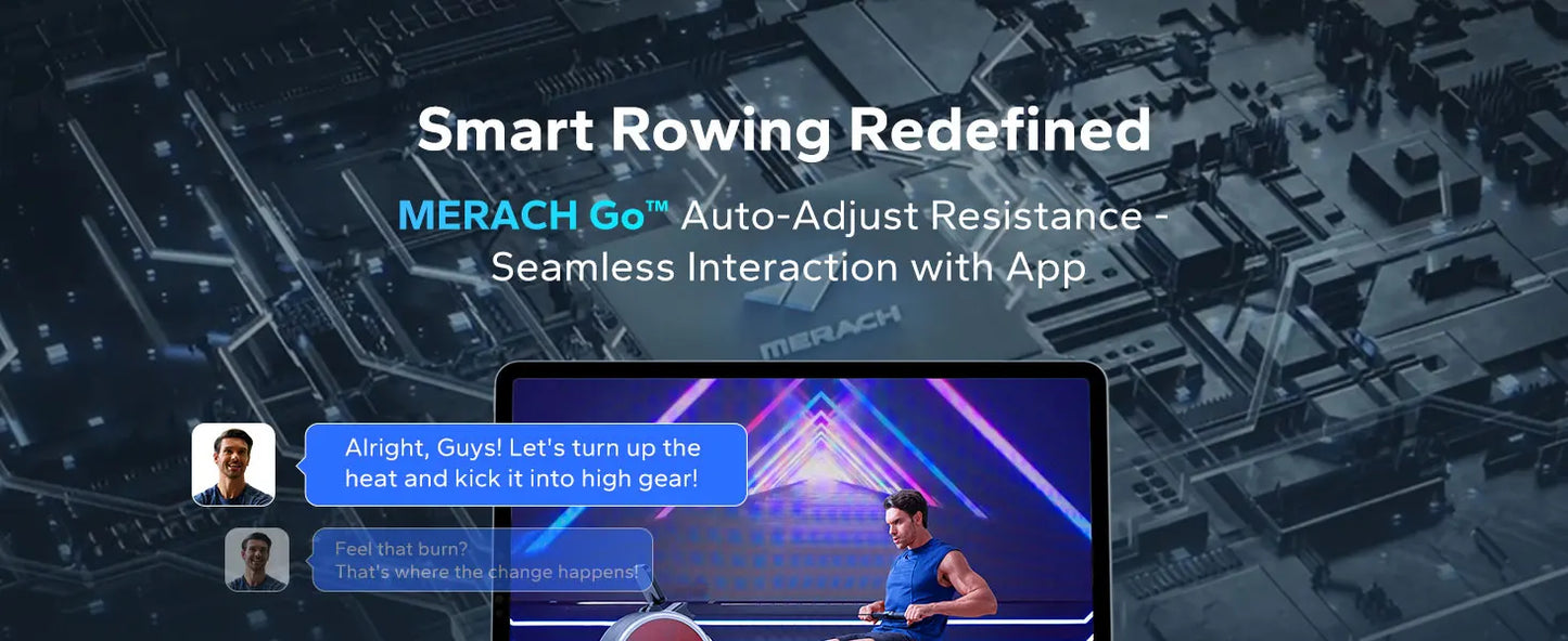 MERACH Bluetooth Magnetic Rower Machine with Dual Slide Rail 16 Levels of Electromagnetic Resistance Max 350lb Weight Capacity