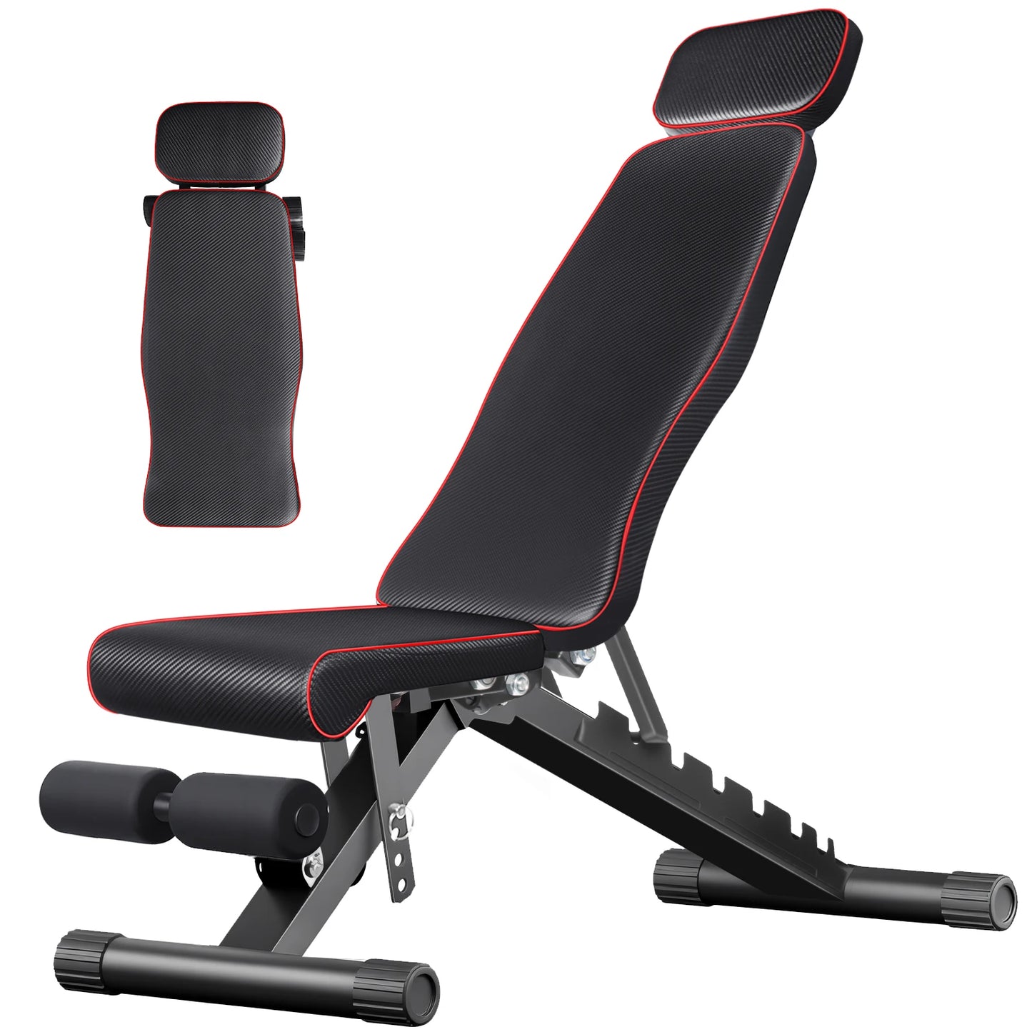 Folding Home Gym Bench with 7 Back Levels Adjustment & Load 300 kg for Muscle Training at Home Gym Fitness Equipment Women Men