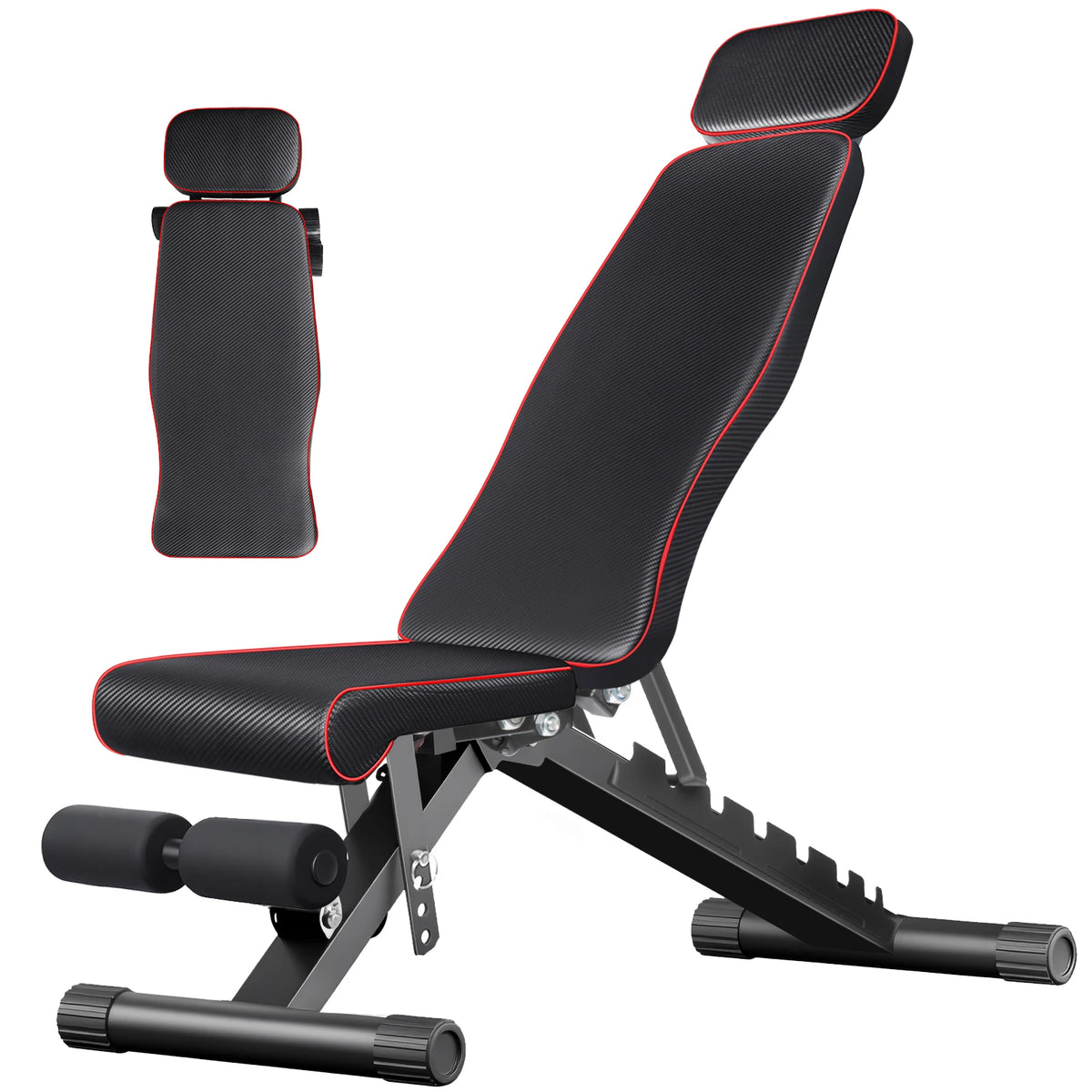 Folding Home Gym Bench with 7 Back Levels Adjustment & Load 300 kg for Muscle Training at Home Gym Fitness Equipment Women Men