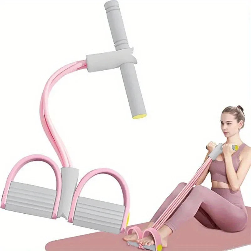 Heavy-Duty Foot Pedal Resistance Band, Sturdy PVC & TPE Fitness Puller with Anti-Slip Footrest, Ideal for Leg Workouts, Sit-Ups