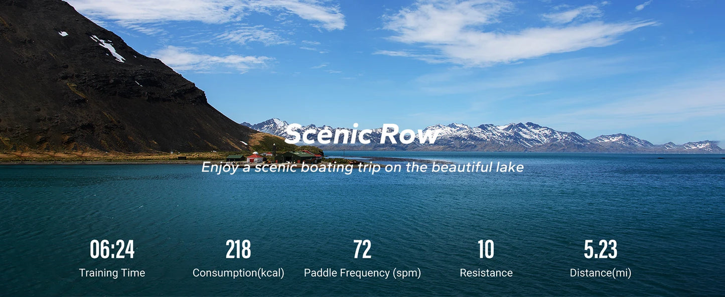 MERACH Bluetooth Magnetic Rower Machine with Dual Slide Rail 16 Levels of Electromagnetic Resistance Max 350lb Weight Capacity