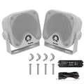 Herdio 4 Inch Waterproof Bluetooth Marine Speakers (2 Pack) - Surface Mount Heavy Duty Audio for Boats, Golf Carts, ATV, UTV,