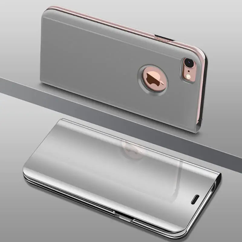 Luxury Mirror Flip Case for iPhone 11 Pro Max XR XS X Casing Leather Holder Stand Phone Cases for iPhone 8 7 6 6S Plus X Cover