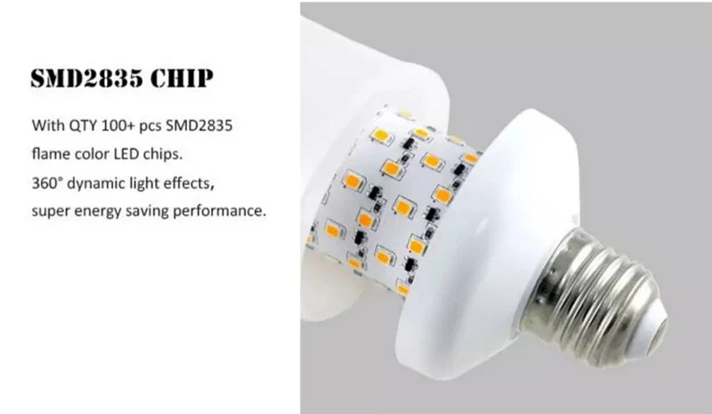 E27 E14 B22 LED Dynamic Flame Effect Fire Light Bulb Creative Flickering Emulation 110V 220V Corn lamps for home decorative