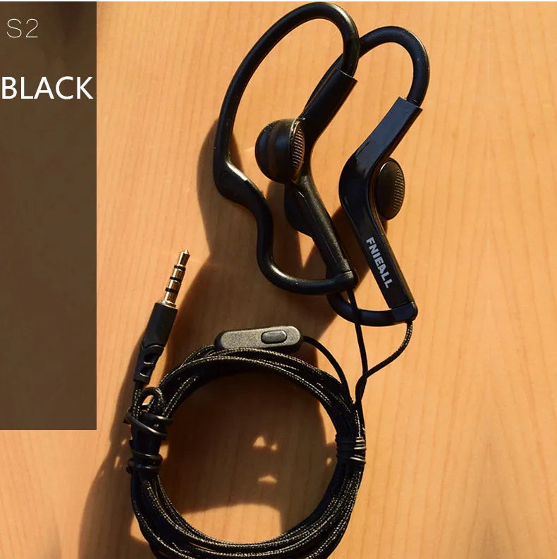 Ear Hook 13MM Sport Running Bass Headphones Ears Painless Earphone Control HiFi for iPhone /Xiaomi IOS Android Smart Phones