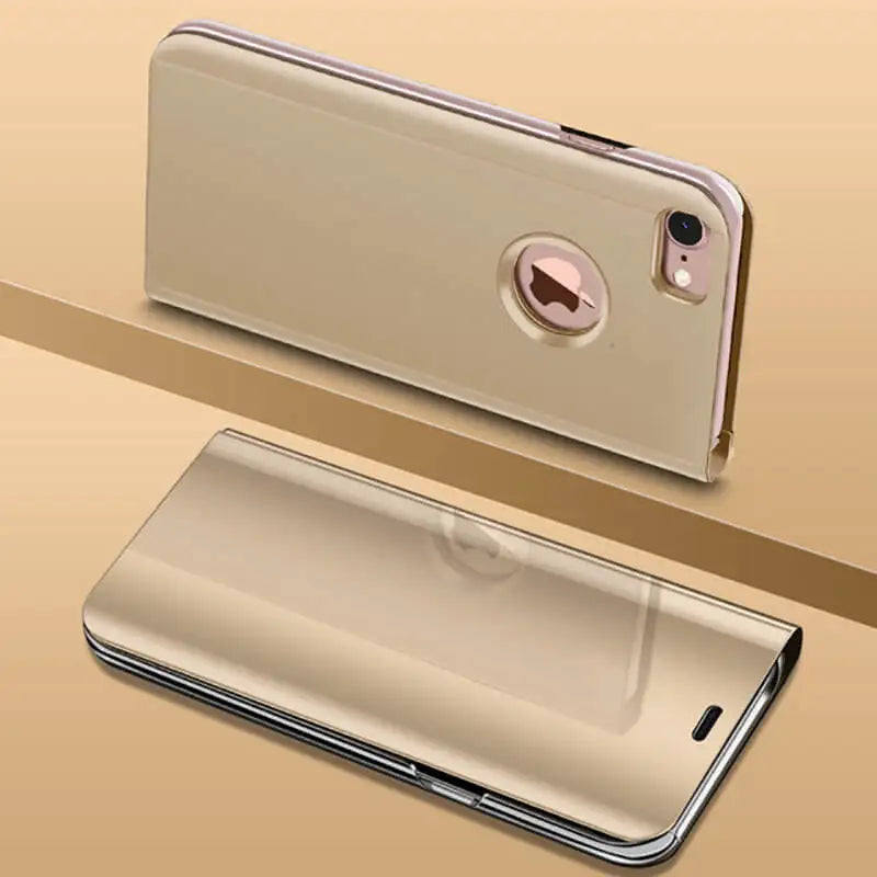 Luxury Mirror Flip Case for iPhone 11 Pro Max XR XS X Casing Leather Holder Stand Phone Cases for iPhone 8 7 6 6S Plus X Cover