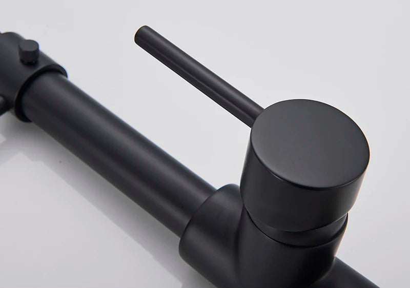 Brushed Gold Kitchen Sink Faucet One Handle Spring Hot and Cold Water Tap Deck Mounted Bathroom Kitchen Crane
