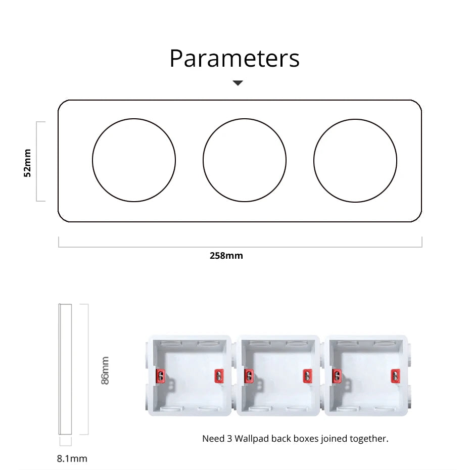 EU Korea Russian Wall Socket White Tempered Glass Frame RJ45 CAT6 TV Outlet Single Double Triple 86x86mm Box Requried Wallpad