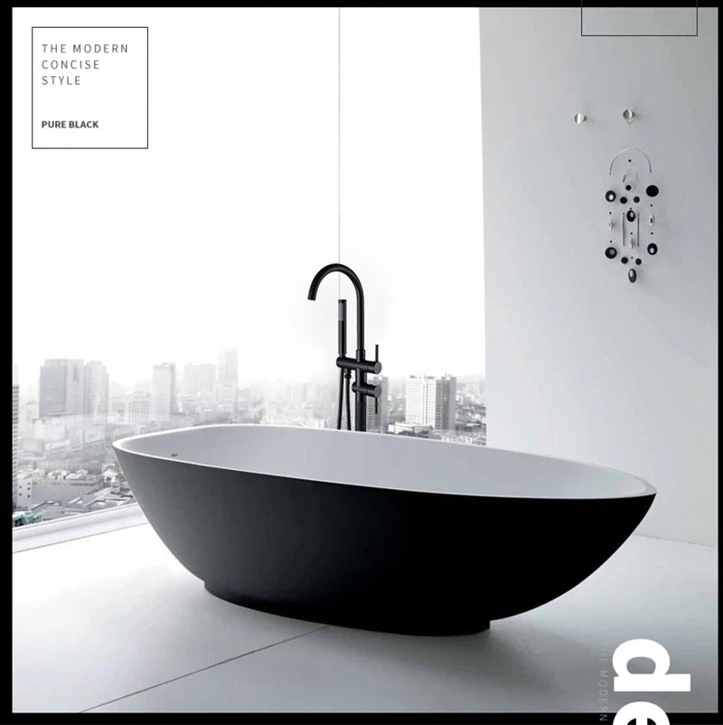 Black / Chrome / Golden /  Floor Standing Bathtub Dragon Freestanding Bathtub Faucet With Hand Shower Floor Bathtub Tap Hot Cold