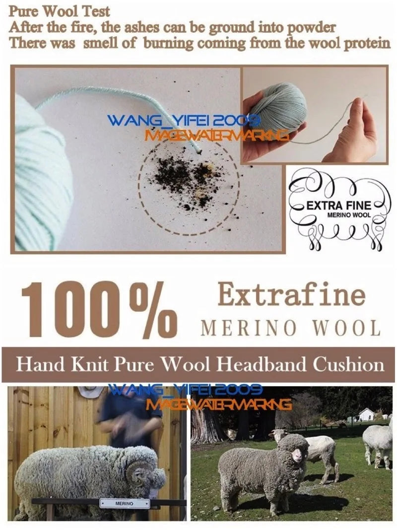 Pure Wool Headband Cushion For Denon AH D2000 D5000 D7000 D7100 D7200 Headphones Headsets Hand-oven