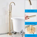 Black / Chrome / Golden /  Floor Standing Bathtub Dragon Freestanding Bathtub Faucet With Hand Shower Floor Bathtub Tap Hot Cold
