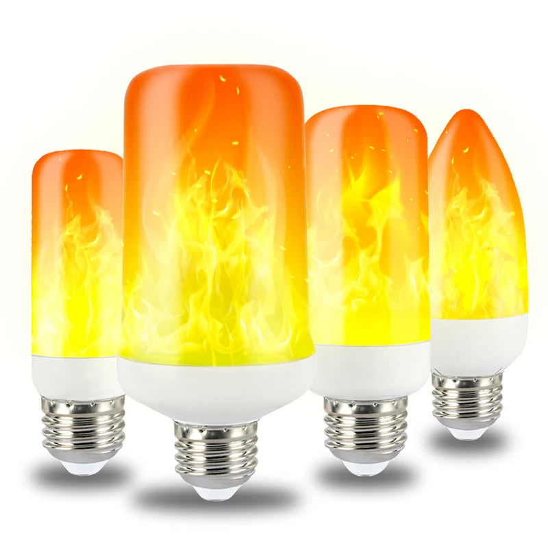 E27 E14 B22 LED Dynamic Flame Effect Fire Light Bulb Creative Flickering Emulation 110V 220V Corn lamps for home decorative