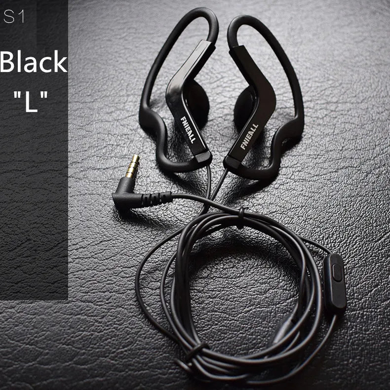 Ear Hook 13MM Sport Running Bass Headphones Ears Painless Earphone Control HiFi for iPhone /Xiaomi IOS Android Smart Phones