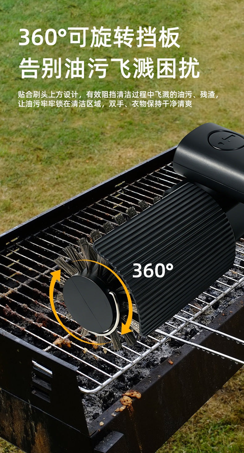 Cross-Border New Model Foldable Second-Generation Electric Barbecue Brush Heavy Grease Cleaning Tool Barbecue Grill Cleaning Tool