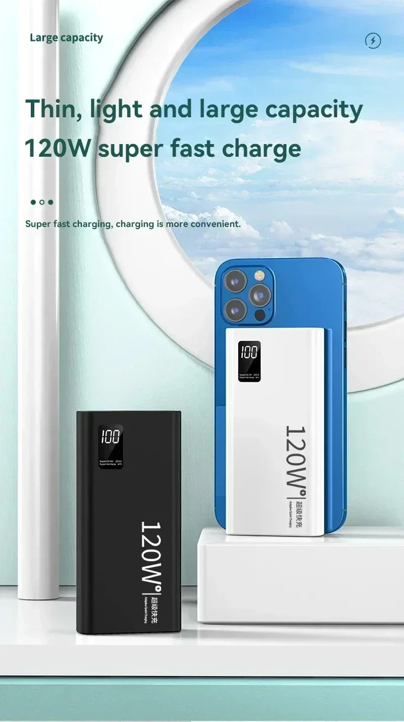 Xiaomi 50000mAh 120w Super Fast Charging External Battery Ultra Capacity PowerBank Portable LED Digital Display For IPhone