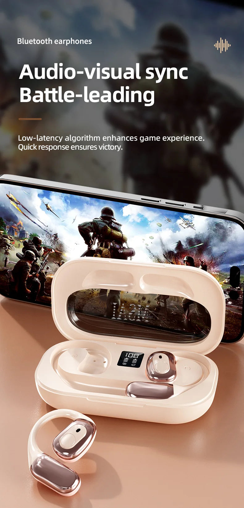 MSAI 138 Languages Wireless Translator Earbuds Multilingual Translate Bluetooth AI Headphones Tow Way Real Time Translation