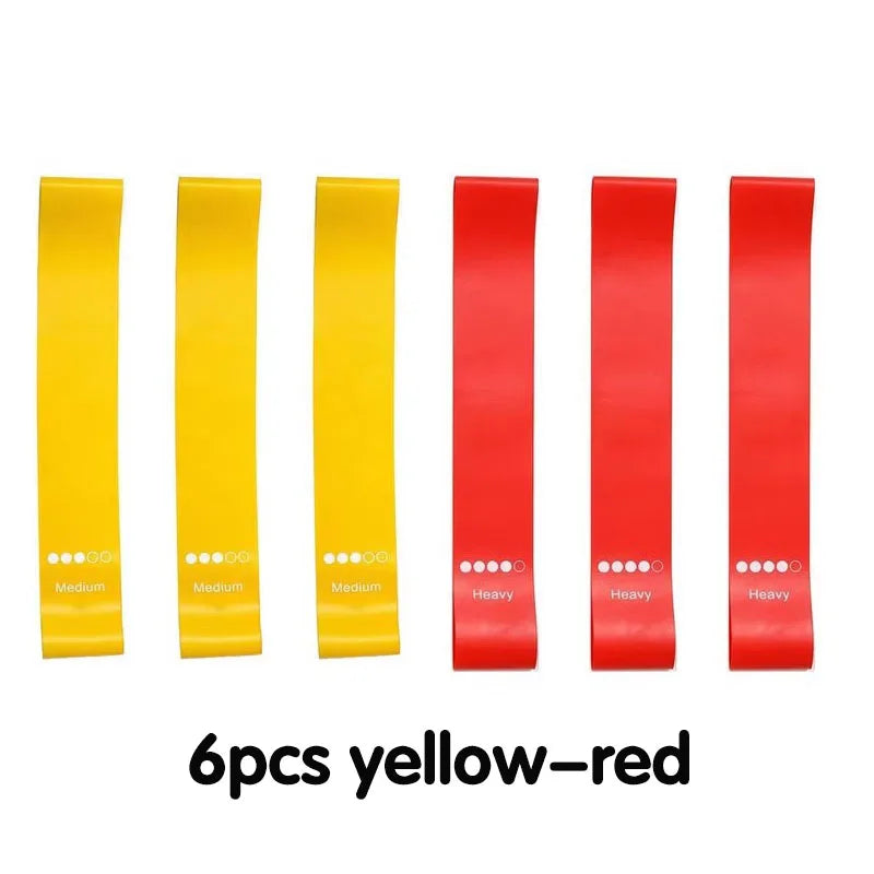 1/5/6pcs Yoga Resistance Rubber Bands Indoor Outdoor Fitness Equipment 0.35mm-1.1mm Pilates Sport Training Workout Elastic Bands