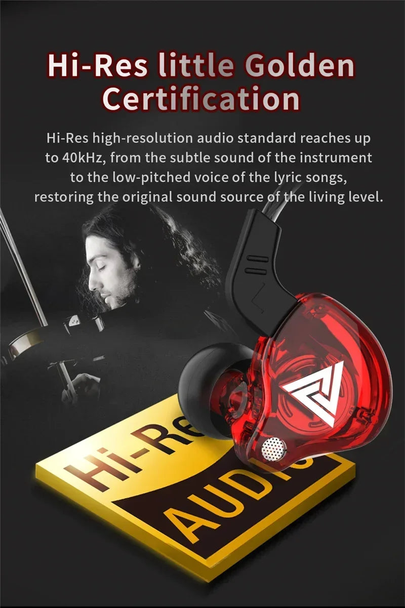 VIKEFON QKZ AK6 In Ear Earphone 6 Dynamic Driver Unit Headphone With Mic Stereo Sports HIFI Subwoofer Headset Monitor Earbuds