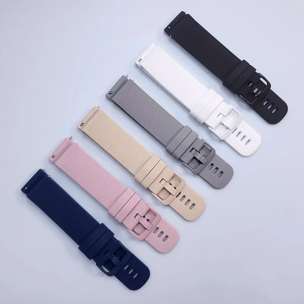 Sport 20 22mm Silicone Strap For Garmin Venu 4 45mm/Forerunner 165 265 570 Bands For Garmin Vivoactive 6 5 4/Venu 3 Sq2 Bracelet