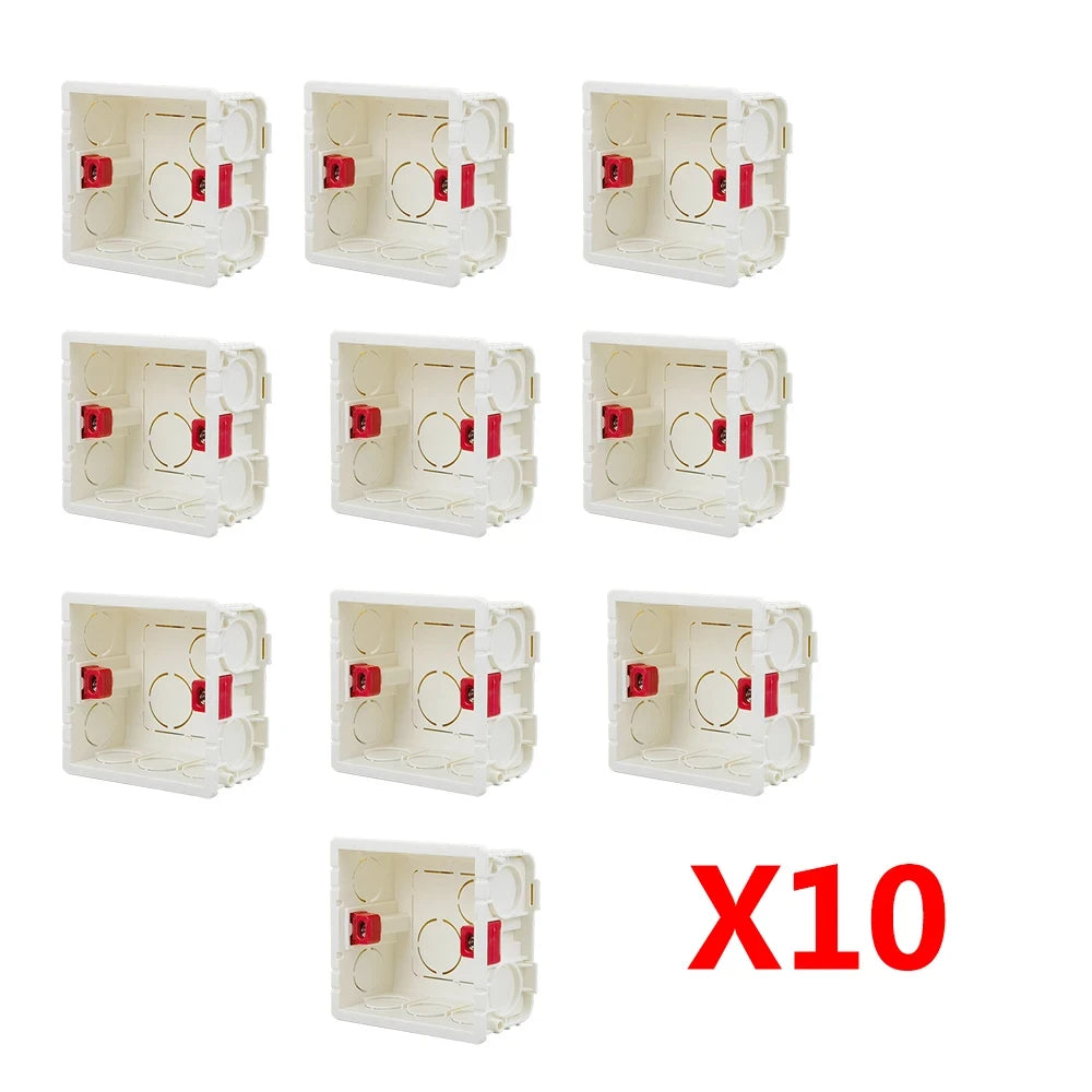 EU Korea Russian Wall Socket White Tempered Glass Frame RJ45 CAT6 TV Outlet Single Double Triple 86x86mm Box Requried Wallpad
