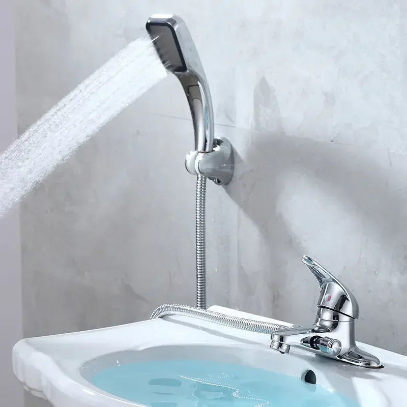 Bathroom Mixer Faucets Deck Mounted Shower Faucet Household Toilet WashBasin Hot and Cold Tap Multifunctional Chrome Faucet
