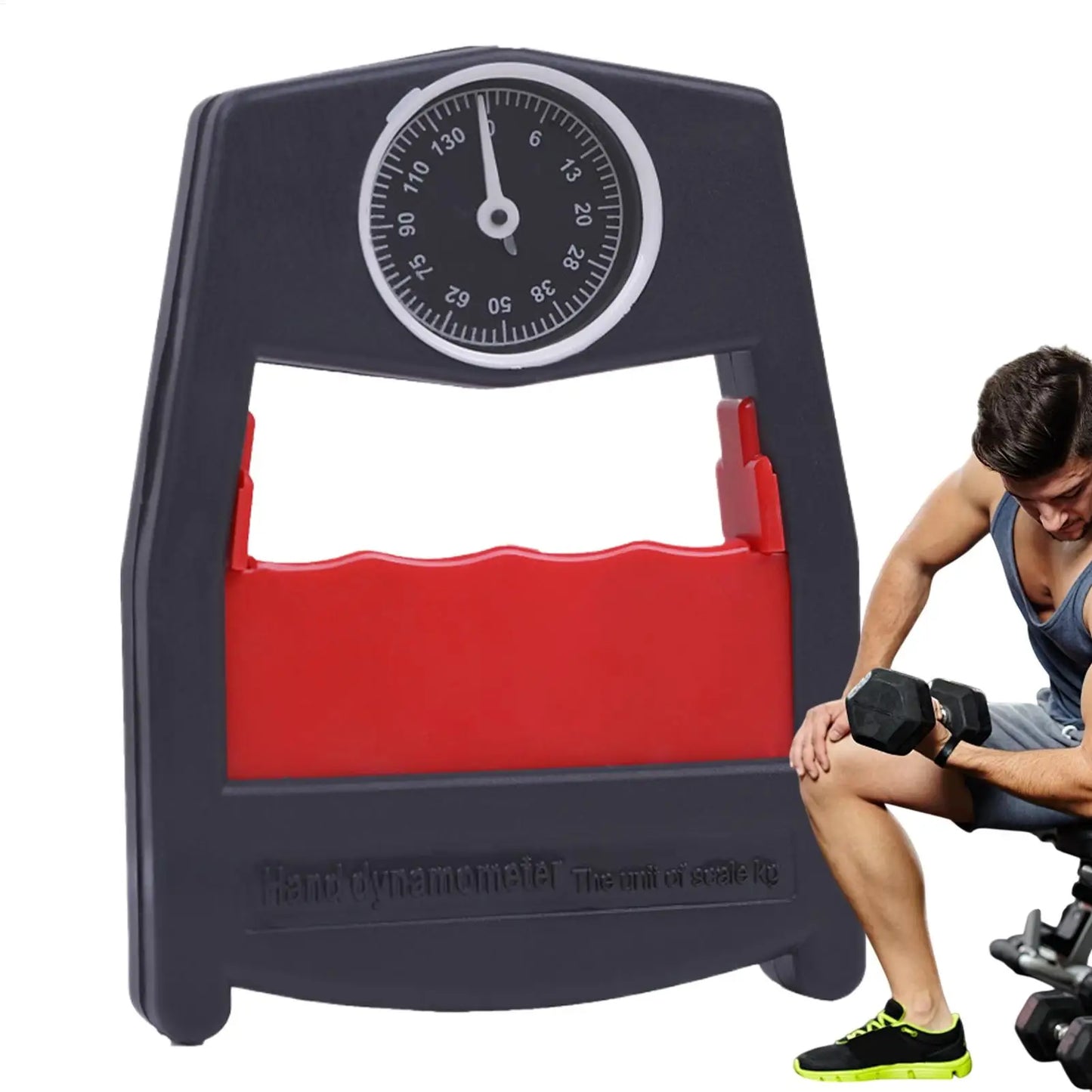 Hand Grip Strength Tester Dynamometer Finger Arm Strengthener Trainer Handheld Grip Power Measurer for Home Gym Fitness Exercise