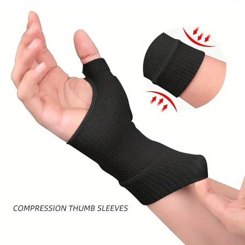 1Pair Wrist Thumb Compression Arthritis Gloves, Breathable Wrist Support Brace Wrist Sleeve With Gel Thumb Injury Pads